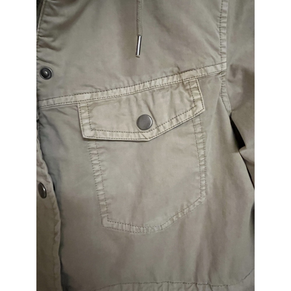 Apt. 9 Womens XL Khaki Utility Coat Field Jacket Spring Classic Casual Cargo Tan - Picture 7 of 15